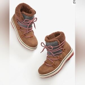 Maurices Brown and Pink Winter Boots
